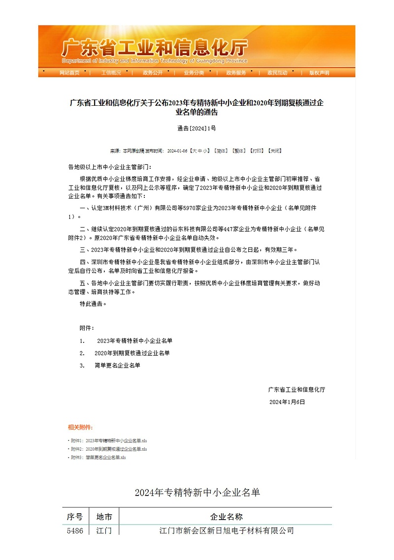 專精特新中小企業(yè)